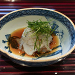 松川 - ふぐ白子、皮ぽん酢漬け