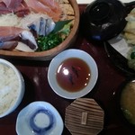 海鮮蔵 魚魚魚 - 私の刺身天麩羅定食