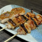 つかふき屋 - ねぎま２本、むね味噌