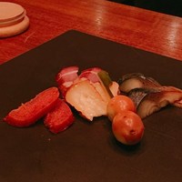 美食米門  品川港南 WINE&GRILL - 自家製燻製の五種盛合せ（1,200円）
                本日の5種はタラコ・サバ・チーズ・ベーコン・うずらの卵