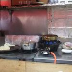 尾道ラーメン 味億 - 背脂の鍋♬