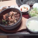 炭火焼肉トラジ 羽田店 - 石焼きビビンバセット　￥1450