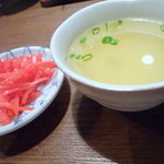 石井 - スープ､紅生姜