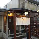食堂 - 外観（裸電球がいい味出してます）