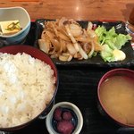 豚の晴れぶたい - 豚の生姜焼き定食 @580-