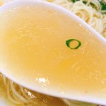 麺屋楽長。 - スープのアップです。（2018.2 byジプシーくん）