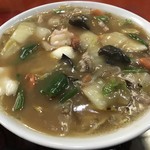 そば処 つる岡 - 広東麺大盛り