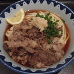 き田たけうどん - 炙り牛肉ぶっかけ（肉W） 1,200円