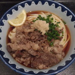 き田たけうどん - 炙り牛肉ぶっかけ（肉W） 1,200円