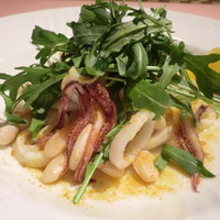 ヤリイカと白いんげん豆の温サラダ