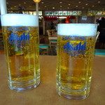 尾道ラーメン ひろ - 生中と小