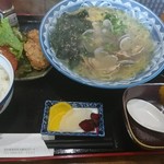 あっちゃん - あさりラーメンにライス唐揚げ