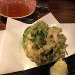 銀座 いっぱし - 白魚の三つ葉のかき揚げ