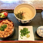 山かけ生醤油＆牛めし