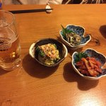 Kitanoya - 晩酌セット（ビール＋小鉢）