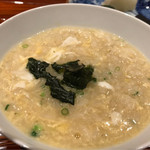 銀座 しのはら - タラバカニの炊き込みご飯で雑炊