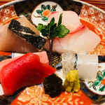 銀座 しのはら - お造りは明石の鯛と姪浜の熟成鯛の食べ比べ