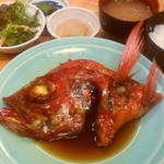 三崎港　海の幸 - 金目鯛の煮付け定食18000円