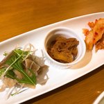 中華バル SABUROKU360 - 【2018年01月】週代わりランチの「蒸し鶏の中華粥」についてました。