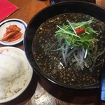 天神ササラ - 黒胡麻担々麺(ライスセット)