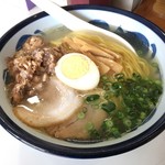 再来軒 - 塩ラーメン 600円トッピング細切れチャーシュー