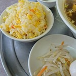 瑞龍春 - セットの半炒飯ともやしのナムル風