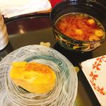 奴寿司 - 追加のたまごとお味噌汁