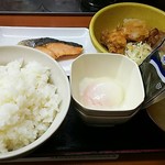 Sガスト - 特朝定食(焼鮭&若鶏竜田)490円