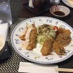 ちかさんの手料理 - かきフライとチキンカツ1200円