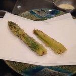割烹 天ぷら 三太郎 - アスパラ