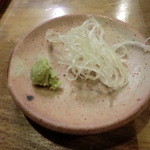 蕎麦切り　こばやし - 薬味は山葵とネギ
