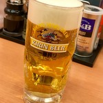 日高屋 - 生ビール（中）：330円