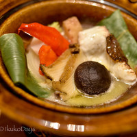 個室会席 北大路 品川茶寮 - 「陶板」（鮑と鯛のバター蒸し）