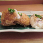 日本料理 きた川 - 河豚唐揚げ　白子唐揚げ