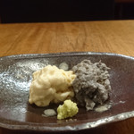 蕎麦 流石 - 小鉢：湯豆腐2種①