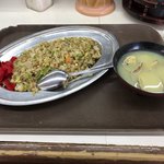 えびつラーメン - 焼めし(貝汁付き)
