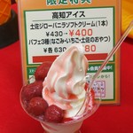 高知アイス売店 - いちごパフェ 580円(通常630円)