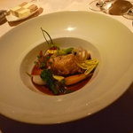 Auberge de Primavera - 前菜：浅間鶏卵のフライ　春野菜添え　生ハムのジュで。お野菜美味しかった！！