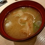 廻鮮魚廣水産 - 【2018.3.14(水)】ねぎとろ丼(並盛)800円の味噌