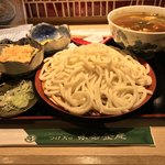 味奈登庵 - カレー南蛮うどん 大盛り 別盛り＋揚げ玉＋玉子♡