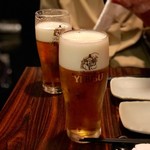 鳥みつ - エビスビール樽生（500円）