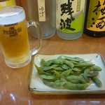 はっ鳥くん - 生ビール¥500 えだまめ¥150