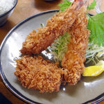 とんかつ 高座 - 海老みっくす定食