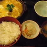 夢庵 - 菜彩鶏の親子煮+御飯セット　576円+315円