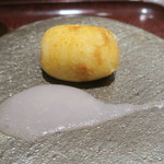 日本料理 晴山 - 30年3月　柴山松葉蟹コロッケ　新玉葱ソース