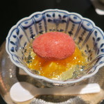 日本料理 晴山 - 30年3月　苺シャーベット、せとか、マスカルポーネクリーム、ラム酒ゼリー