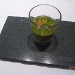 カンテサンス - 野野菜と山菜とシャントレルのスープ