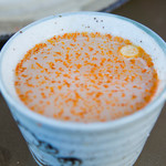 GO-SOBA - 濃厚蕎麦湯に七味を散らして。これが美味い。