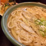 まらそん亭 - ごぼう天うどんセット820円