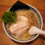 鯛だしそば・つけ麺　はなやま - 鯛だし塩そば（６５０円）極細麺